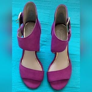 Jessica Simpson Women's Magenta Ankle-Strap Sandals